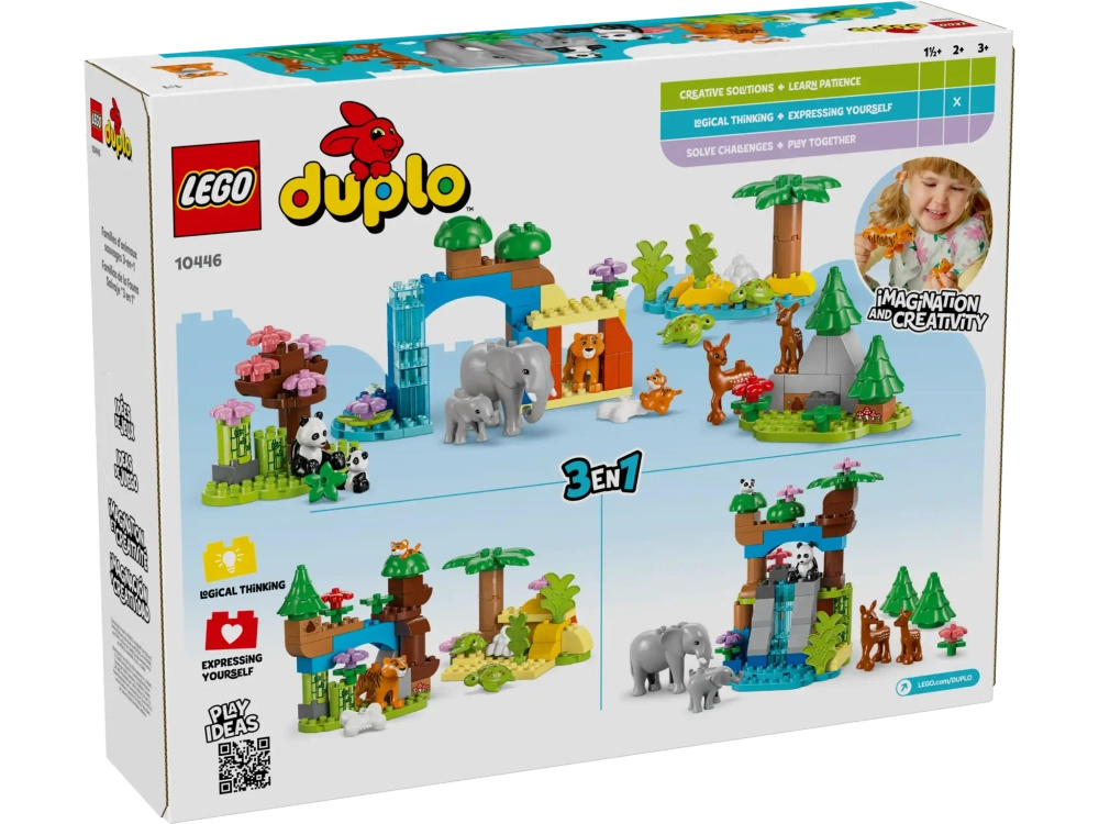 Конструктор LEGO Duplo 10446 Семейства диких животных 3в1