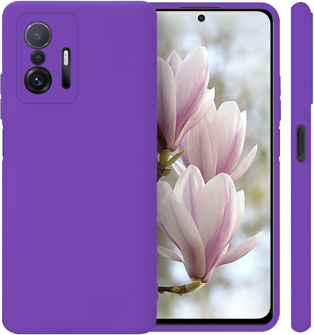 Мягкий Soft Touch чехол из силикона для XIAOMI 11T PRO / 11T с бархатной подкладкой