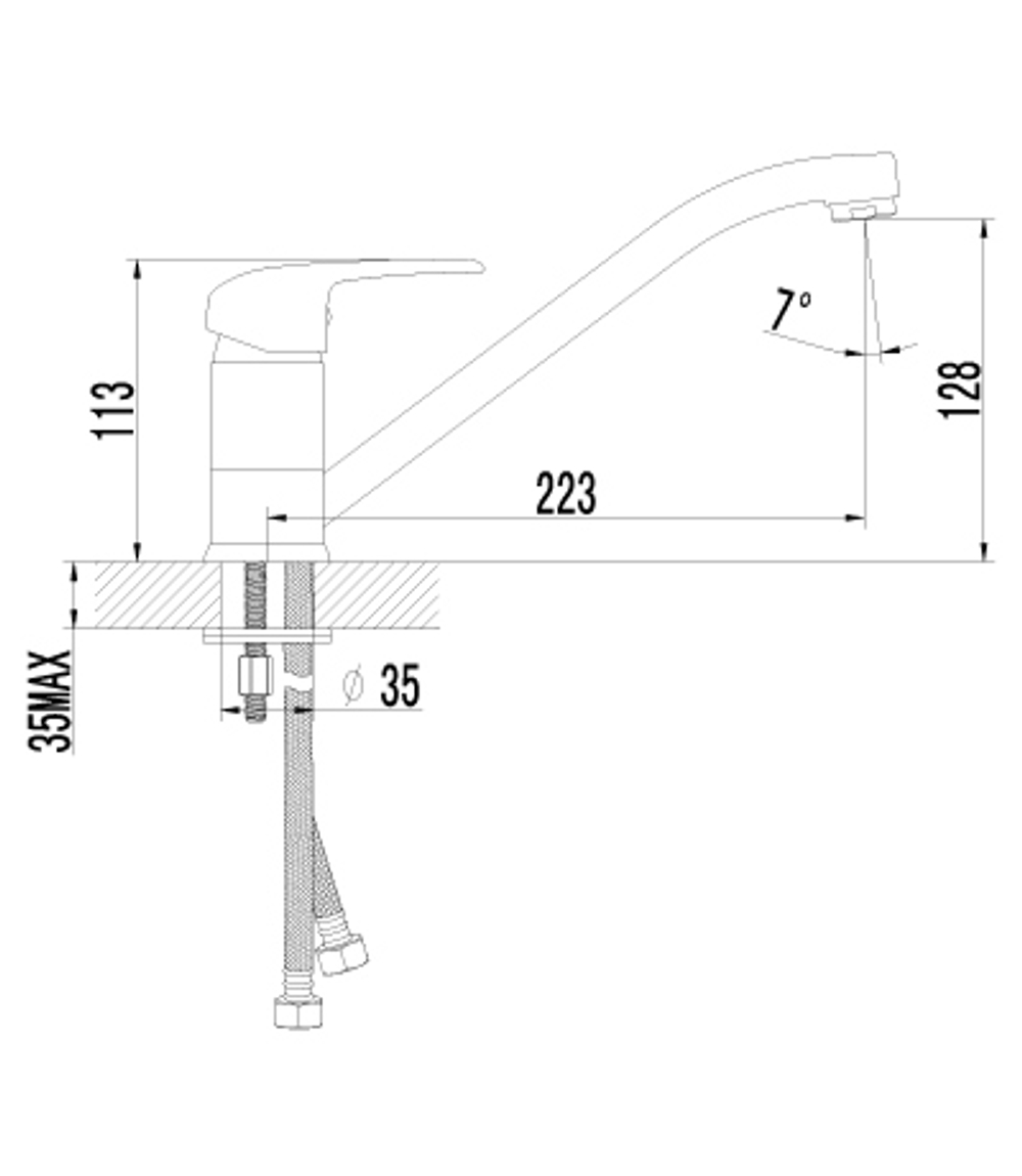 Смеситель для кухни с поворотным изливом LEMARK PRAMEN – LM3304C