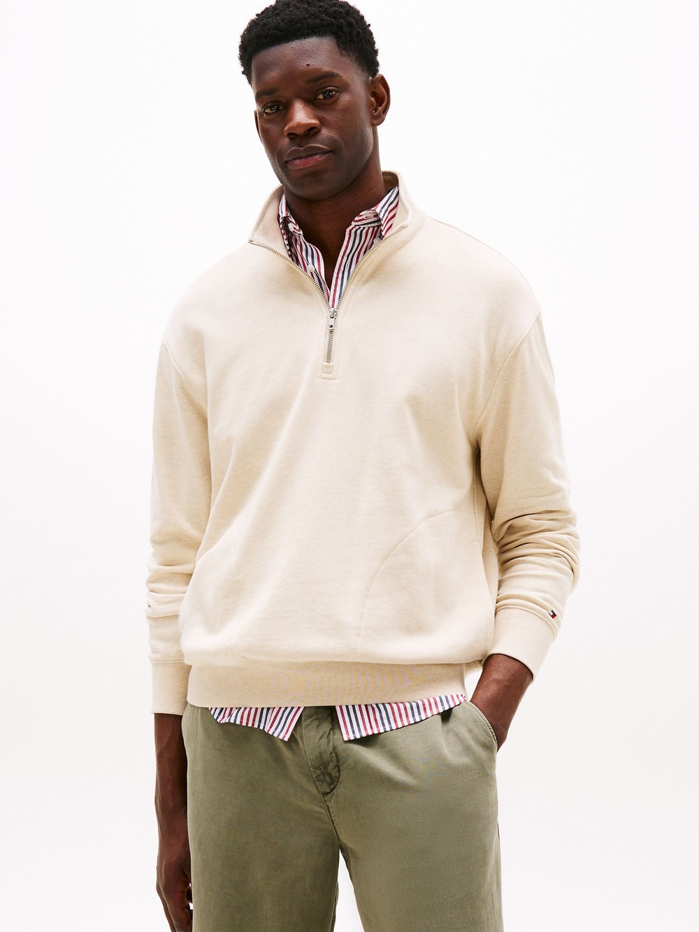 Свитшот на молнии Tommy Hilfiger Classic Quarter- Zip Beige