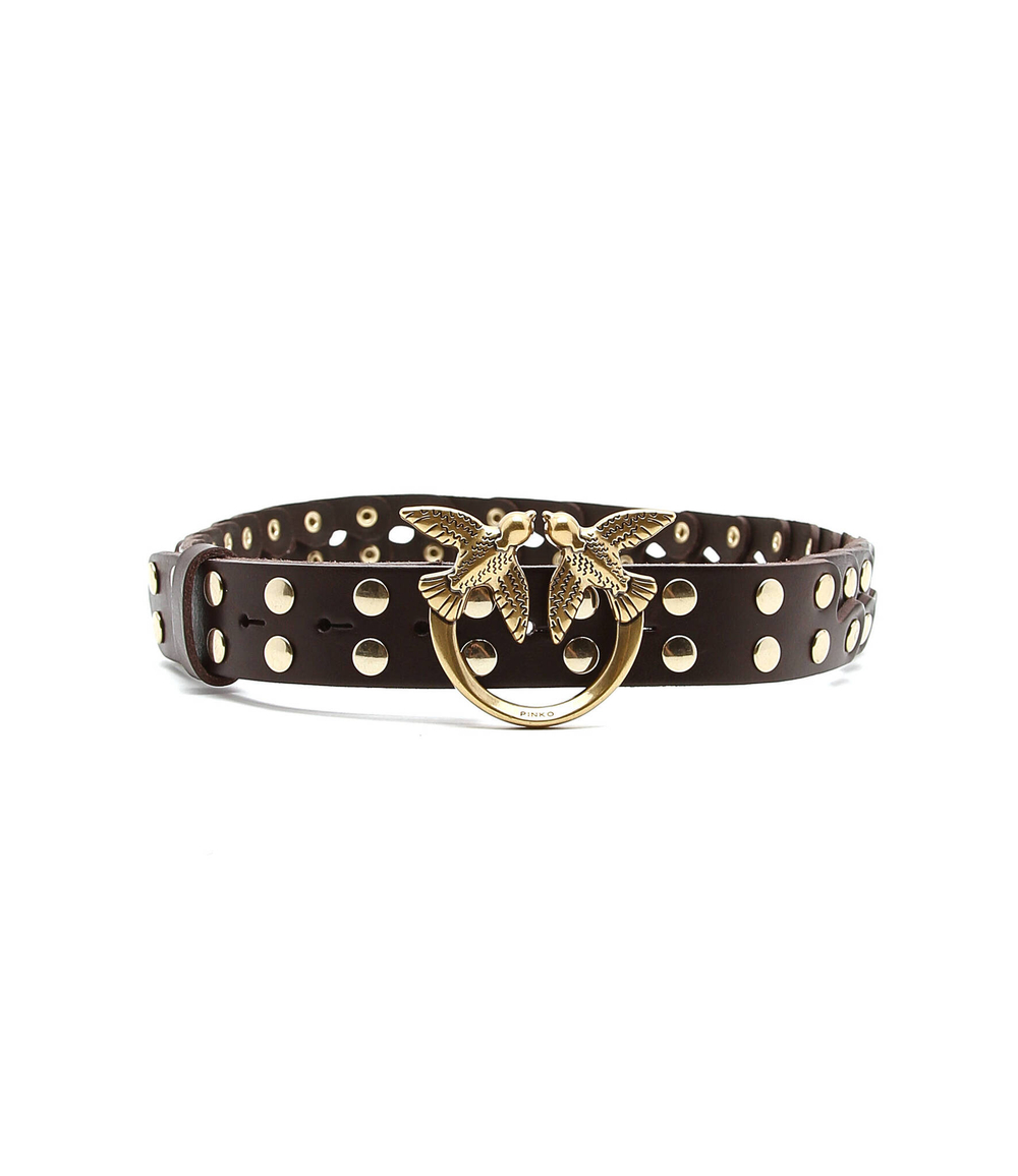 кожаный ремень love puzzle belt h3 Pinko - коричневый(1H2146 A086)