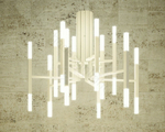 Pendant design lamp  THE LIGHT by Alma 60 lampshades (Gold)