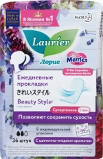 Laurier Beauty Style Женские гигиенические прокладки на каждый день Blossom с цветочно-ягодным ароматом 36 шт