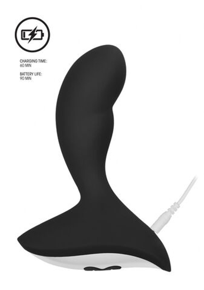 Черный массажер простаты с пультом N 79 Rechargeable P-Spot Stimulator (Цвет: черный)