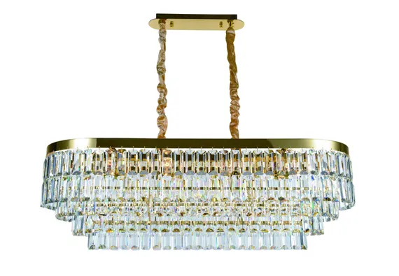 Люстра подвесная NewRgy 2752E/14A GOLD+CLEAR, 14×40 Вт, золотая и прозрачная