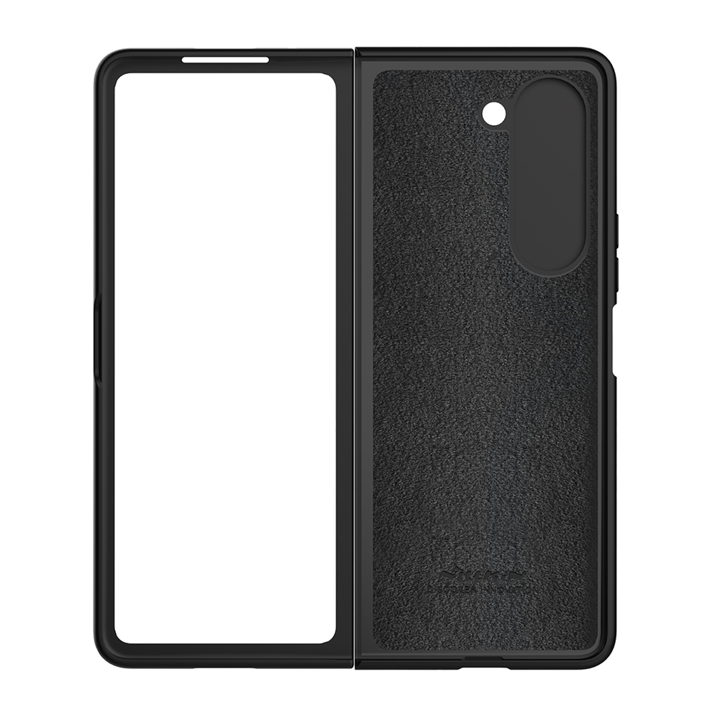 Чехол покрытый мягким жидким силиконом от Nillkin для Samsung Galaxy Z Fold 5, серия CamShield Silky Silicone Case (Stand Version) (версия с подставкой)