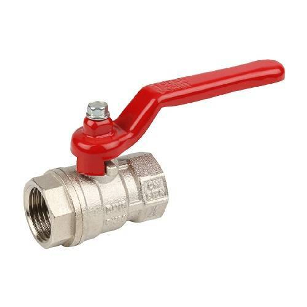 Кран шаровой STOUT - 3/4" (ВР/ВР, PN30, Tmax 150°C, ручка-рычаг красная)