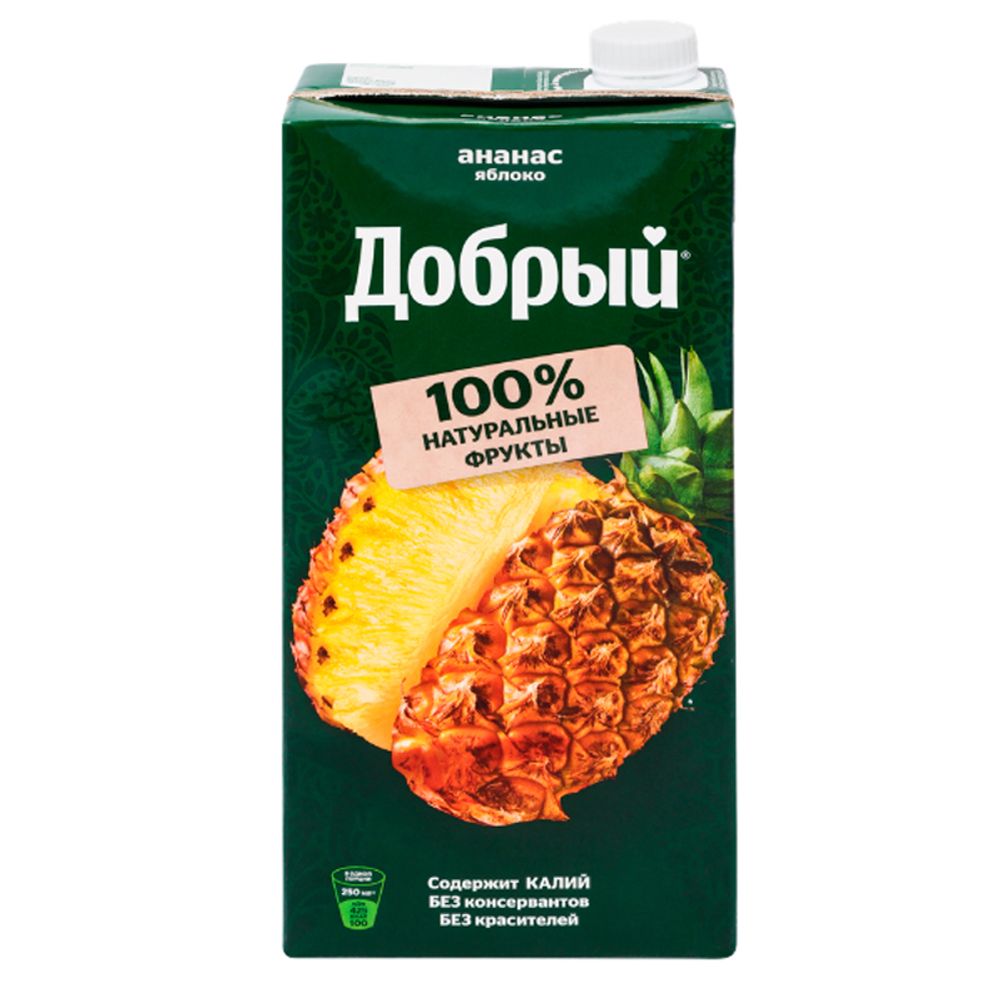2Л НЕКТАР ДОБРЫЙ АНАНАС/ЯБЛОКО ТЕТ