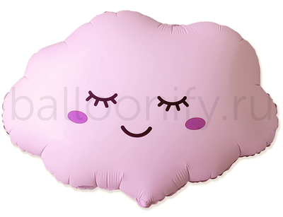 Шар (27''/69 см) Фигура, Облако, Розовый, Матовый, 1 шт.