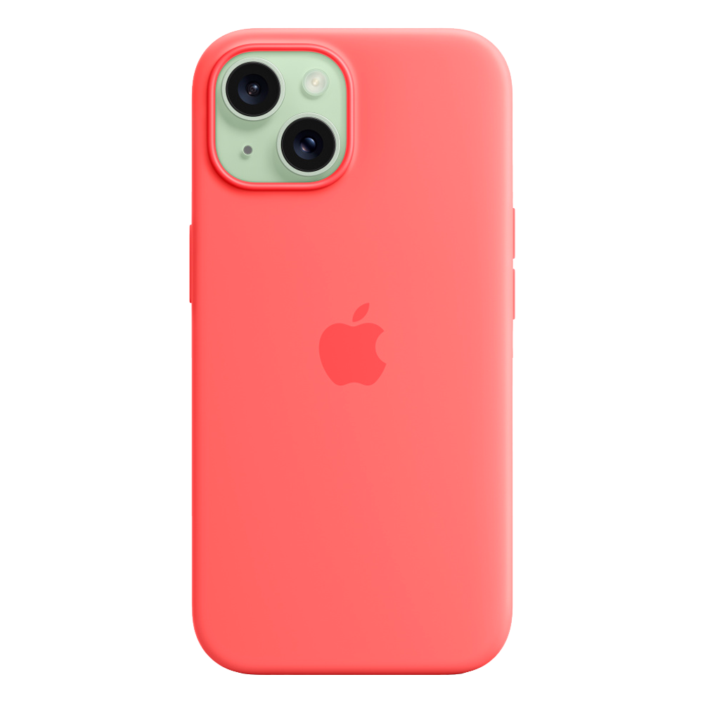 Силиконовый чехол с поддержкой MagSafe Apple Silicone Case для iPhone 15, Guava (Спелая гуава)