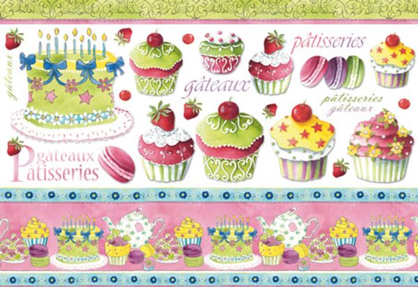 Бумага рисовая 48х33 см, Кекс, Stamperia, 1 лист