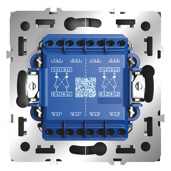 Переключатель перекрёстный двухклавишный Voltum S70 Кашемир VLS020503