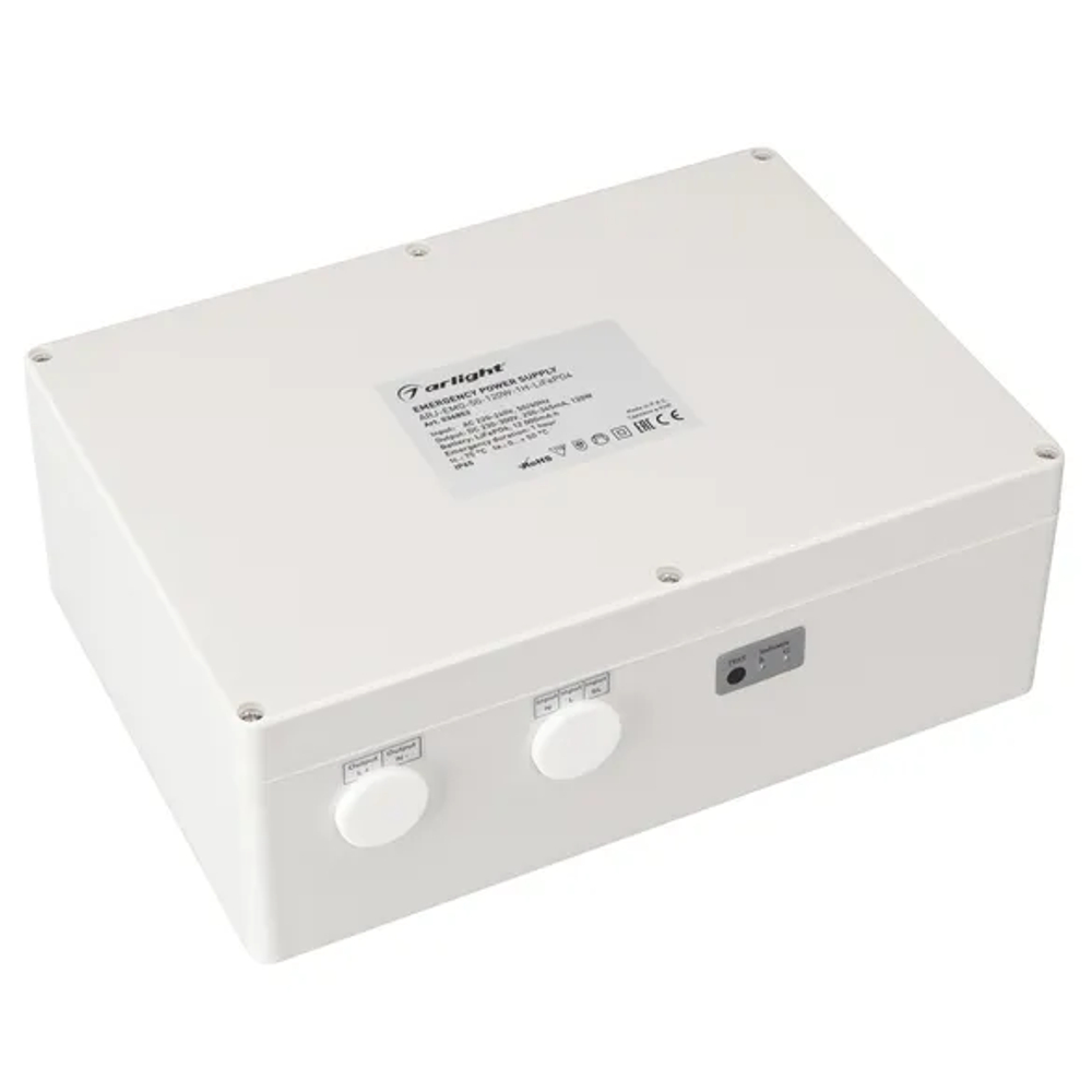 Блок аварийного питания ARJ-EMG-50-120W-1H-LiFePO4 (Arlight, IP65 Пластик, 3 года) 036852
