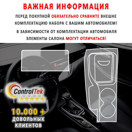 Москвич 3 (2022) - комплект защитных пленок 3 в 1. Пленка защитная ControlTek HYBRID со слоем TOP COAT. Толщина: 6 mil. (175 мкм.)