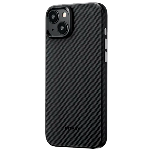Чехол из арамидного волокна с поддержкой MagSafe PITAKA MagEZ Case Pro 4 1500D для iPhone 15 Plus, Black / Grey Twill (Cаржевое переплетение)