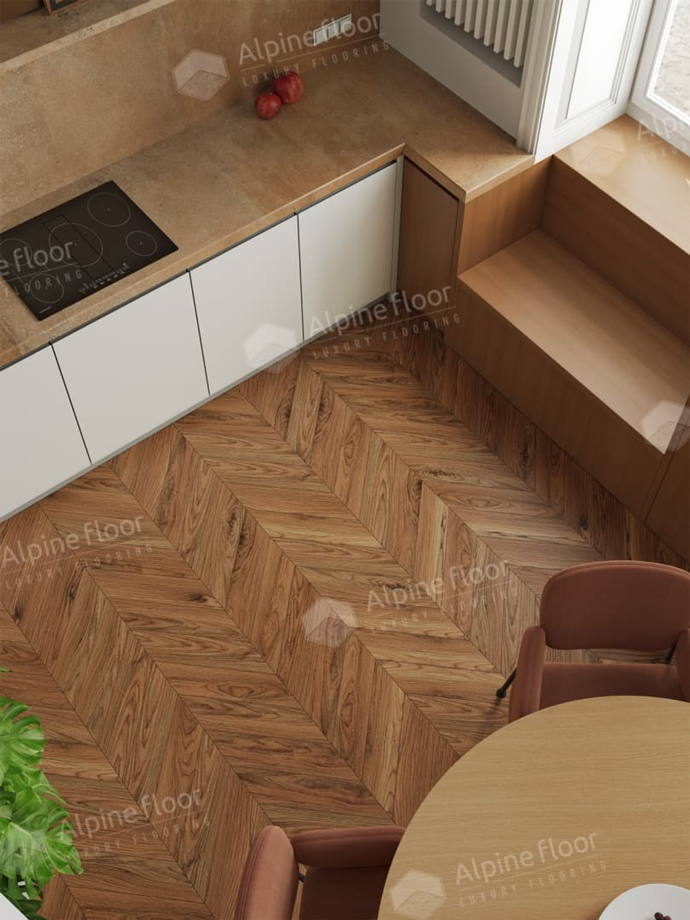 Ламинат Alpine Floor Chevron Art 12 мм Орех Монблан 1.232 м2