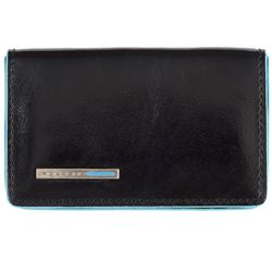 Чехол для визитных карт Piquadro Blue Square черный телячья кожа (PP1263B2/N)