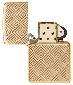 Зажигалка Zippo Armor® с покрытием High Polish Brass, латунь/сталь, золотистая, 38x13x57 мм