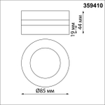 359410 OVER NT24 422 черный Светильник накладной/встраиваемый IP20 LED 5W 220V 3000K 240Лм GRODA