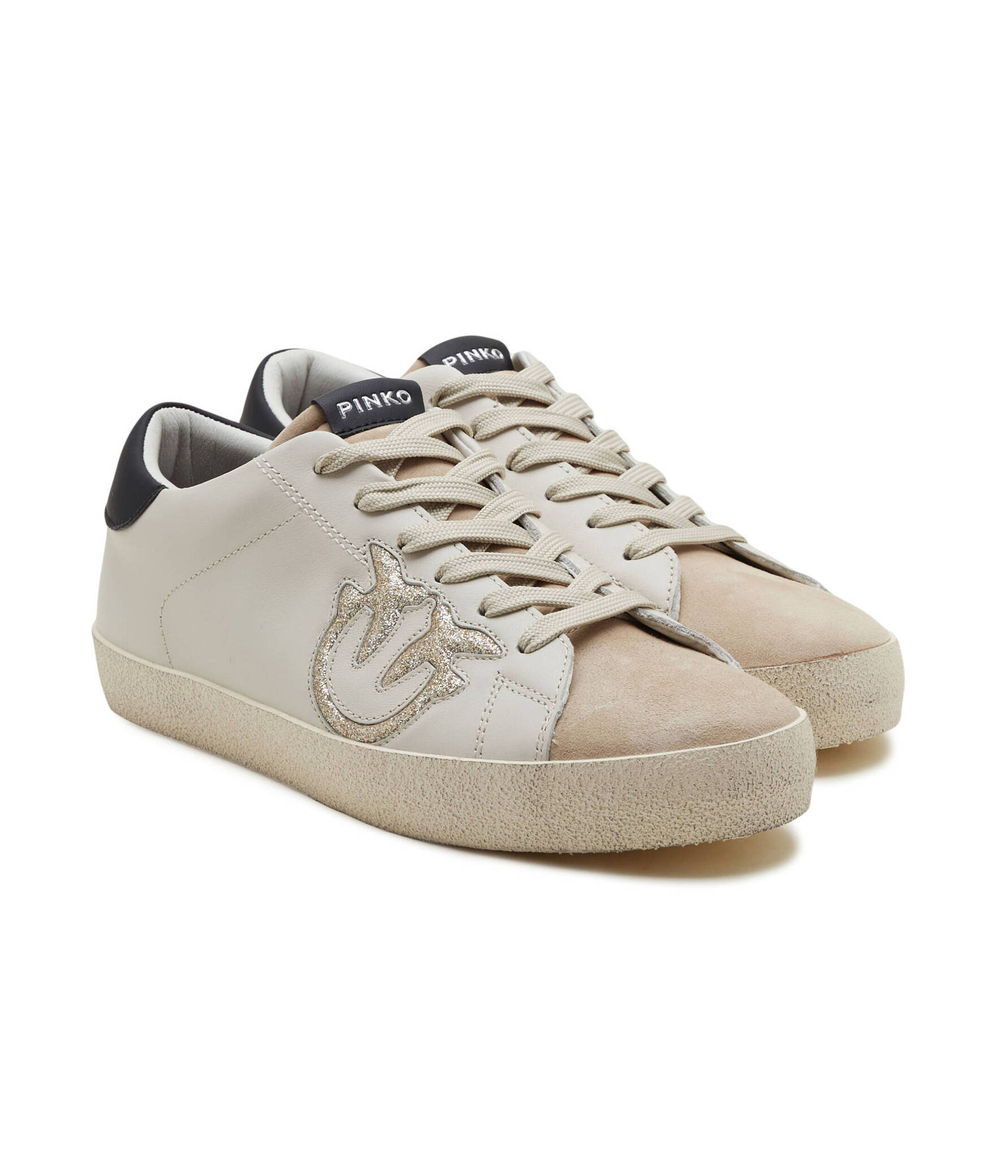 Кожаные кроссовки seattle sneaker pelle vitello+ Pinko - бежевый(101631 A18A)