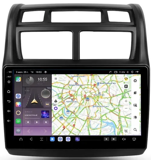 Магнитола для KIA Sportage 2008-2010 - Kuberg QLed, Android 13, Быстрейшая, CarPlay, SIM-слот