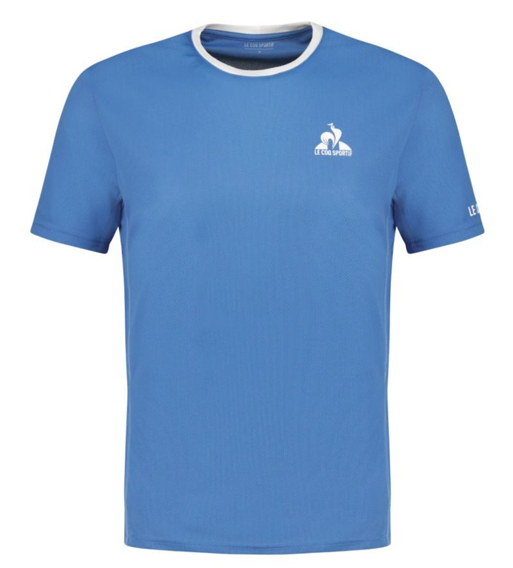 Мужская теннисная футболка Le Coq Sportif Tennis Performance - небесный