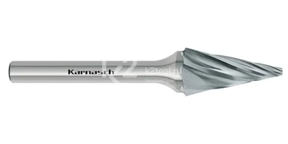 Борфреза твердосплавная Karnasch форма M, 3х11х3х38 мм, насечка HP-7 по алюминию, без покрытия, арт. 11.3095-015