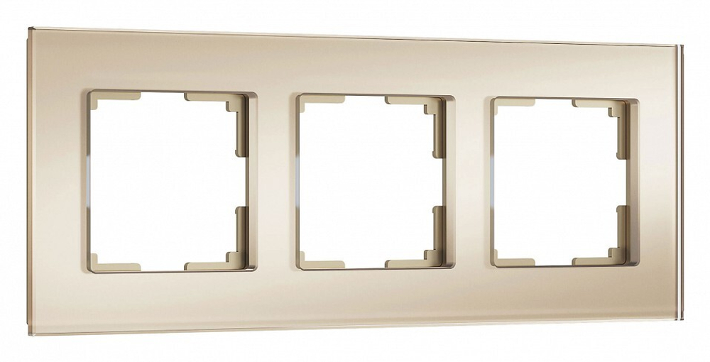 Рамка на 3 поста Werkel Senso (шампань, стекло soft-touch) W0033111