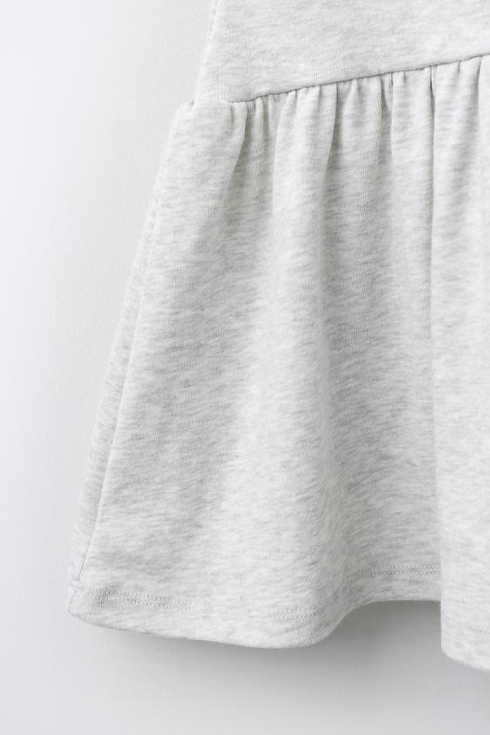 ZARA ПЛАТЬЕ-ПОЛО С ВЫШИВКОЙ «МЕДВЕДЬ», СЕРЫЙ МЕЛАНЖ