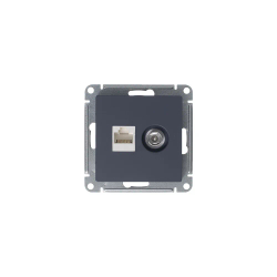 ATLASDESIGN РОЗЕТКА двойная ТВ + компьютерная RJ45 кат. 5e, механизм, ГРИФЕЛЬ