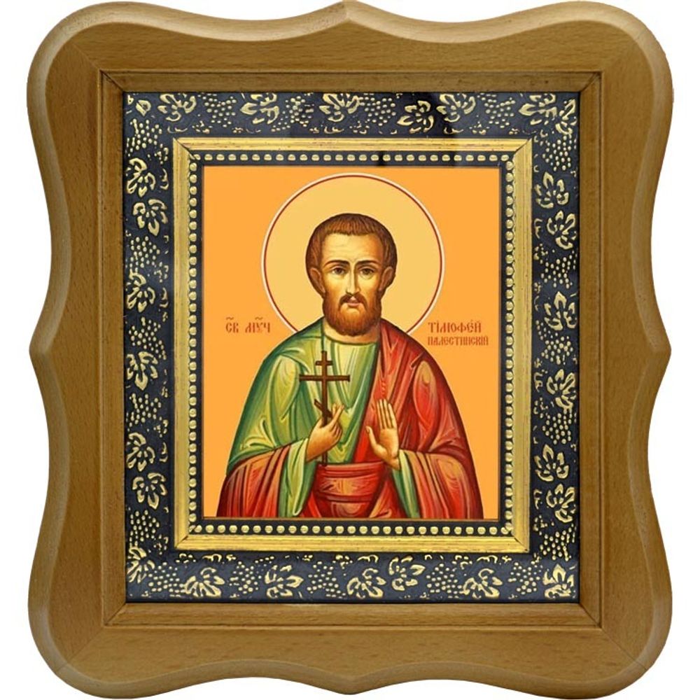 Тимолай (Тимофей) Кесарийский (Палестинский) мученик. Икона на холсте.