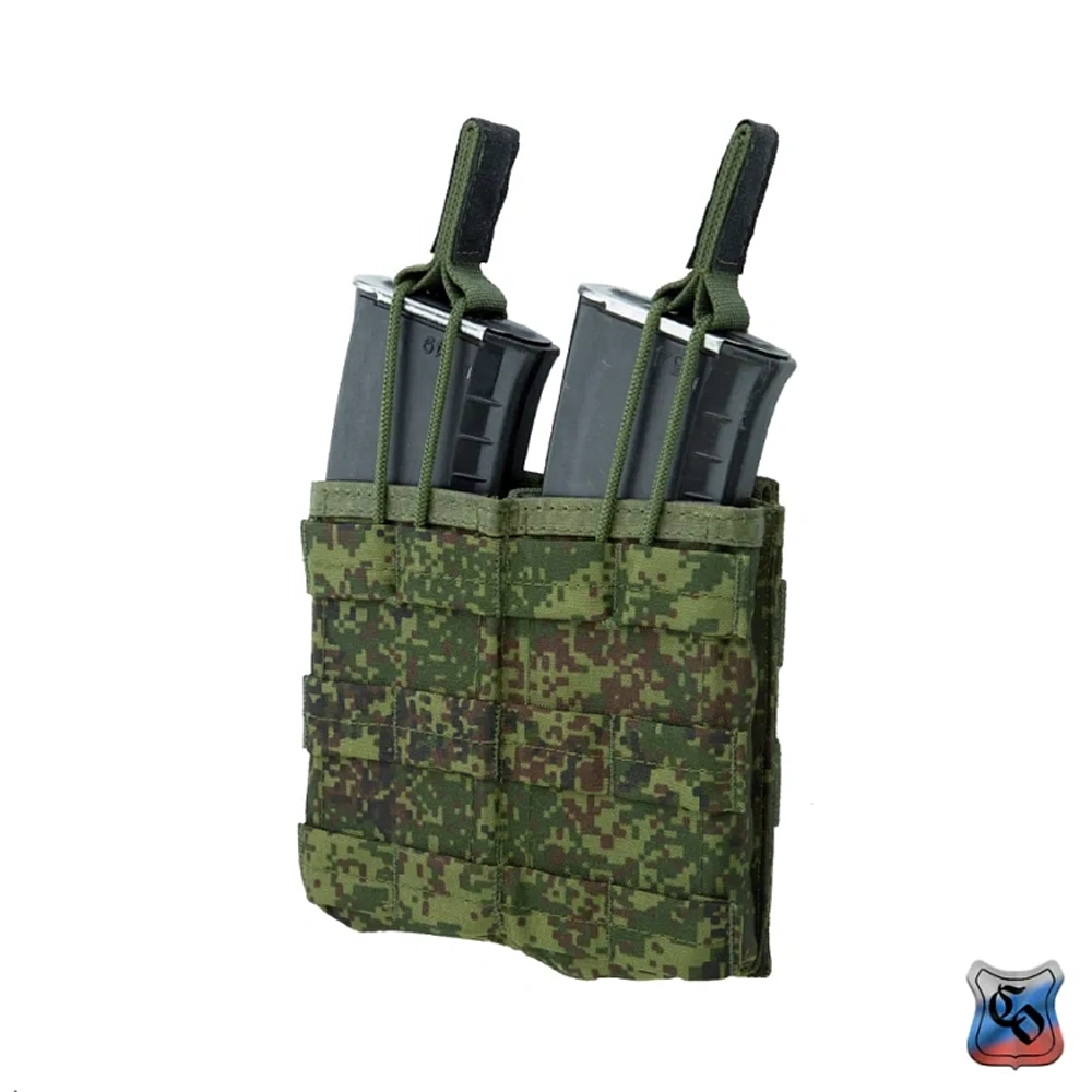АКМ 2 MOLLE. Сумка для 2 магазинов АК без клапана
