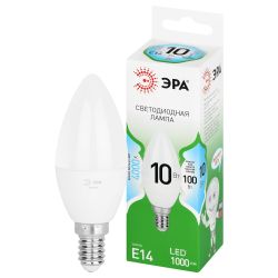 Лампа светодиодная ЭРА GREEN LINE LED B35-10W-840-E14 GL 10Вт свеча яркий белый свет E14 | Лампы cветодиодные Свеча (B/C)