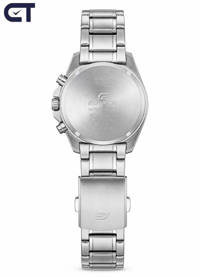 CASIO EFV-650D-4AVUDF EDIFICE мужские наручные часы — стальной хронограф с красным циферблатом