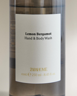 Жидкое мыло Lemon Bergamot 250 мл для рук и тела Zara Home, фото 3