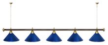 Лампа STARTBILLIARDS 5 пл. (плафоны золотые,штанга золотая,фурнитура золото)