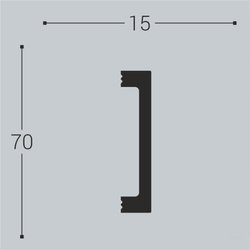 Напольный плинтус М17 70-15 2000х15х70 мм (1 шт)