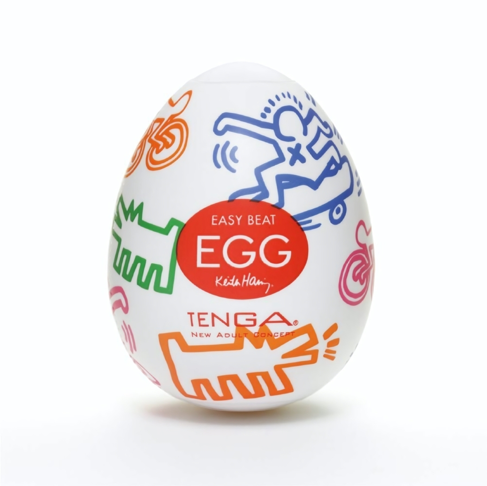 Мастурбатор-яйцо Keith Haring EGG STREET (Цвет: разноцветный)