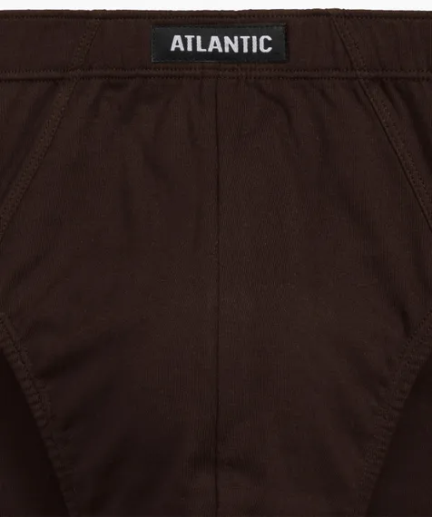 Мужские трусы (5шт) слипы классика Atlantic 5SMP-003, хлопок, серый + графитовый + черный + изумрудный + эспрессо