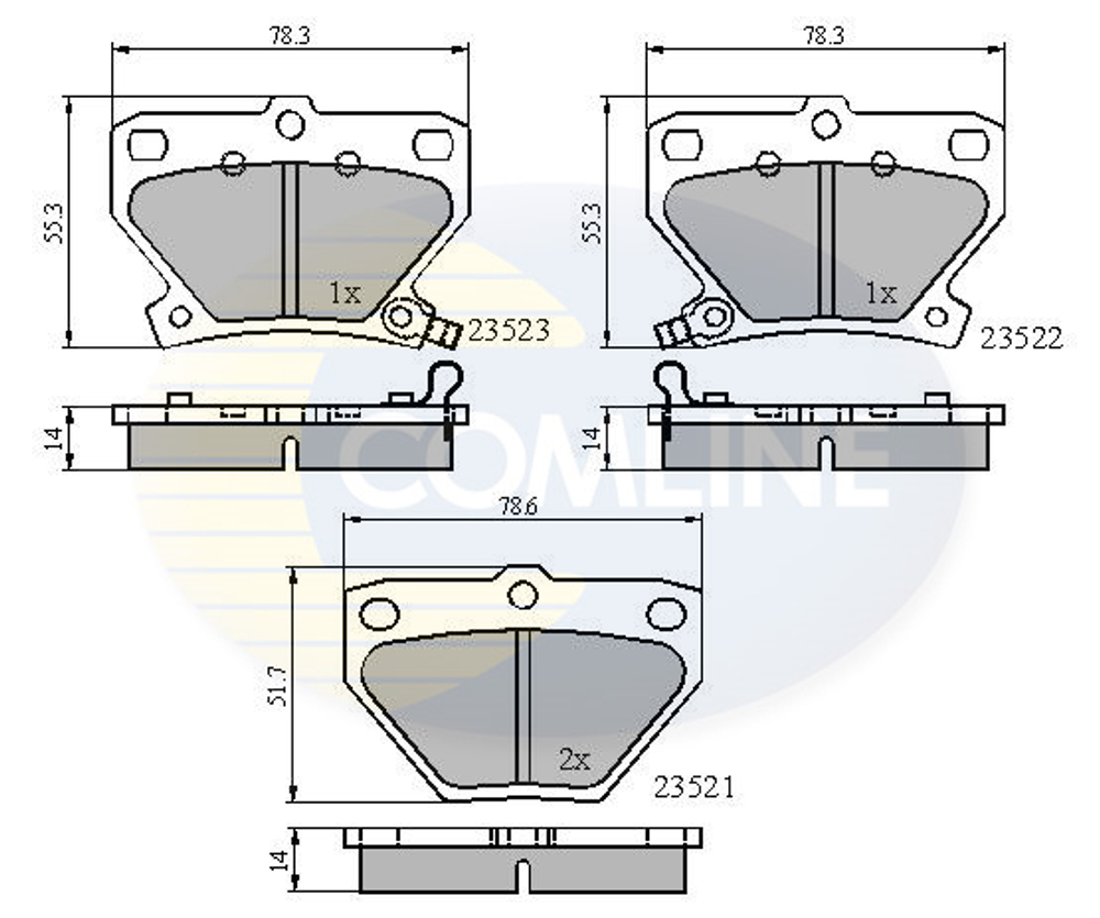 COMLINE - CBP3841-CML - Brake Pad Set, disc brake