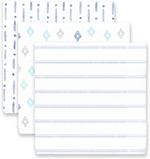 SwaddleDesigns SDM-180D Набор пеленок муслин 3 шт. Indigo Denim Watercolor Blues