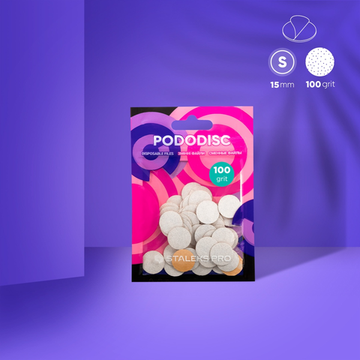 Белые сменные файлы для педикюрного диска PODODISC STALEKS PRO S 100 грит (50 шт) Staleks