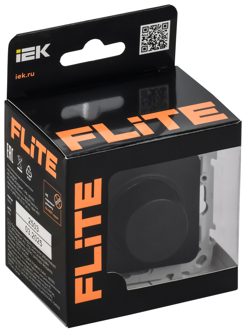 FLITE Светорегулятор проходной LED 250Вт СС16-5-1-ФлЧ черный IEK