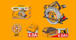 Аккумуляторная циркулярная пила INGCO CSLI16523 INDUSTRIAL 20 В 165 мм 1х4 Ач