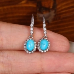 Серебряные серьги с бирюзой Mashahir 35199 Иран