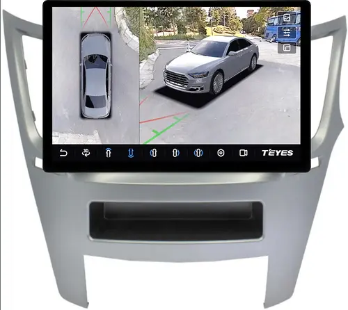 Магнитола для Subaru Legacy 5, Outback 4 2009-2014 (правый руль) - Teyes CC3-2K-360 монитор 13" 2K QLED на Android 10, Быстрая, CarPlay, 4G SIM-слот, 4 камеры в комплекте