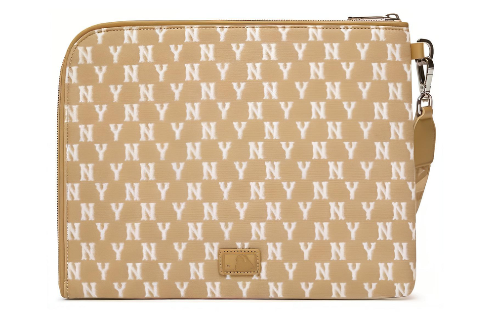 MLB Monogram Collection Polyester Wallet Clutch Regular Unisex Khaki