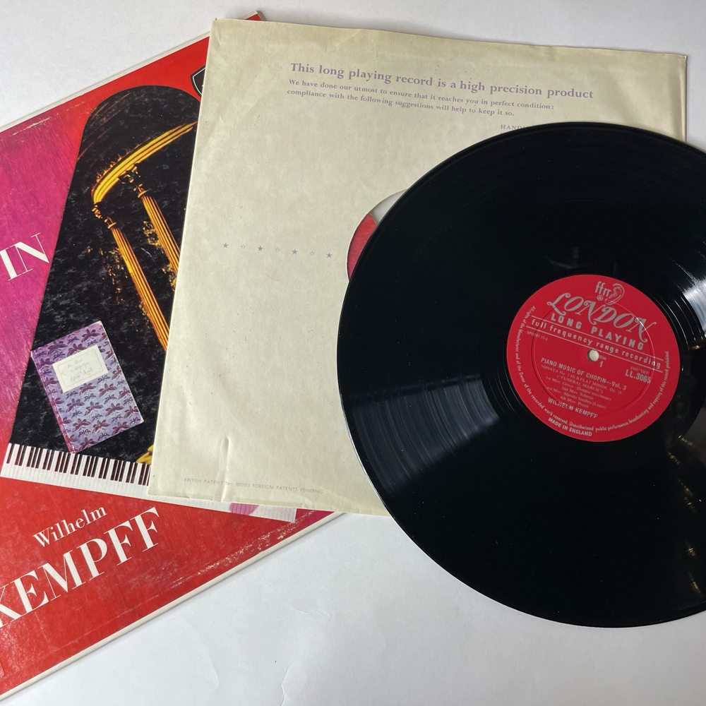 Винтажная виниловая пластинка LP Wilhelm Kempff Chopin Volume 3 (Англия 1963)