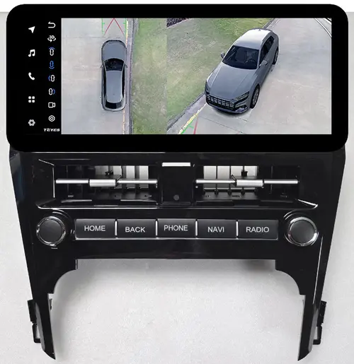 Магнитола для Toyota Camry 50 2011-2014 (рамка LUX) - Teyes LUX ONE 360 монитор 12.3" 2K QLED на Android 10, Быстрая, CarPlay, 4G SIM-слот, 4 камеры в комплекте