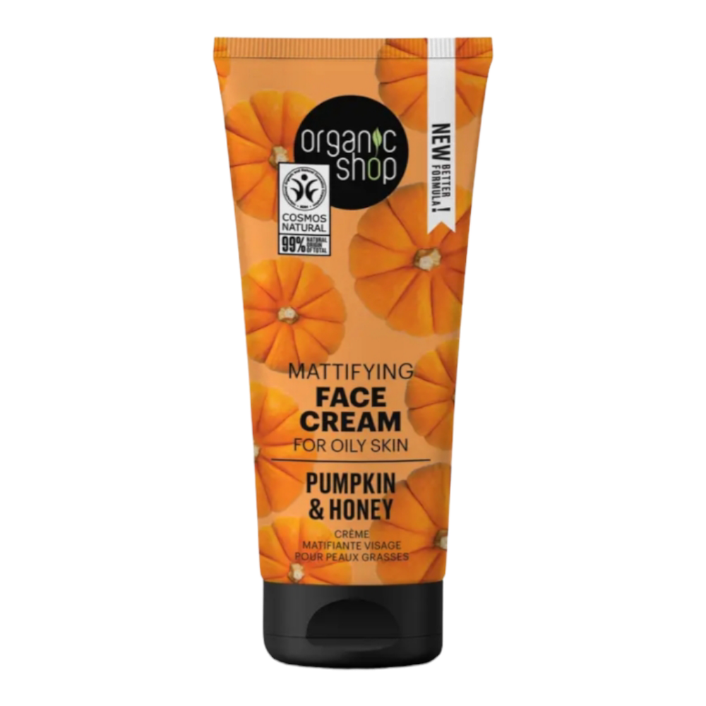Крем для лица Матирующий для жирной кожи Тыква и Мед, 50мл (Organic Shop)